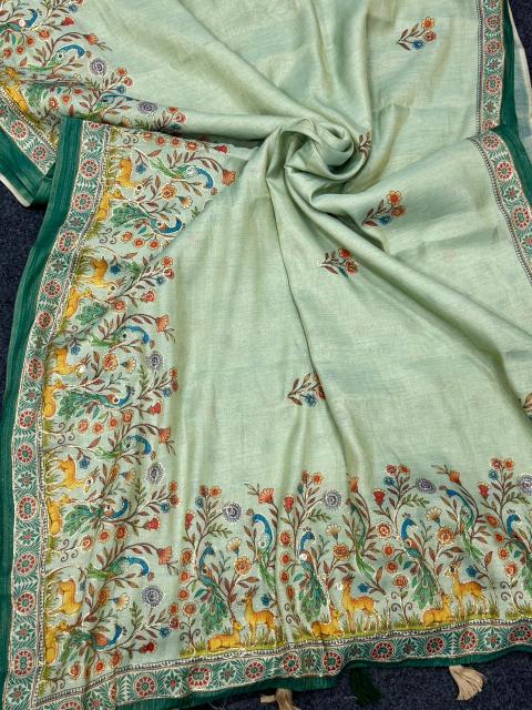 Akshara tissue linen saree buy wholesale online